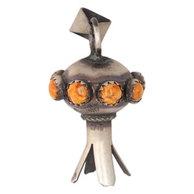 Monica Smith Navajo Sterling Spiny Oyster Squash Pendant