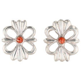 Tonya Yazzie Navajo Sterling Spiny Oyster Stud Earrings