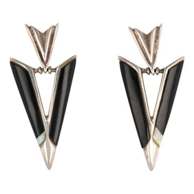 Vintage TCA Shop Zuni Sterling Multi Stone Earrings