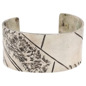 Tiko Anderson Navajo Sterling Silver Cuff Bracelet