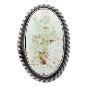 Tillie Jon Navajo Sterling Dry Creek Turquoise Ring