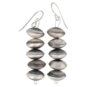 Tylena Nez Navajo Sterling Beaded Earrings