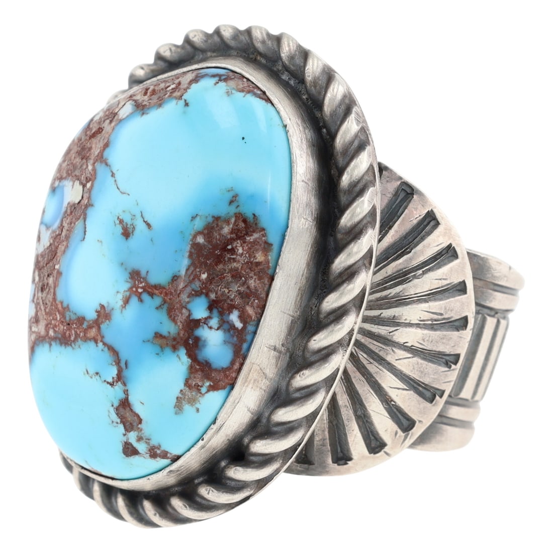 Tillie Jon Navajo Sterling Golden Hills Turquoise Ring (1 of 7)
