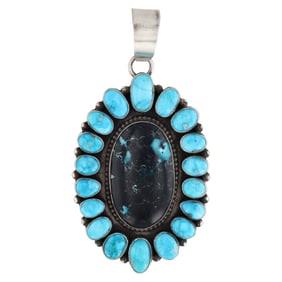 Antionette Martinez Navajo Sterling Blue Moon Pendant