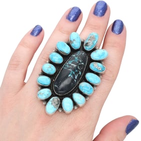 Antionette Martinez Navajo Sterling Blue Moon Ring