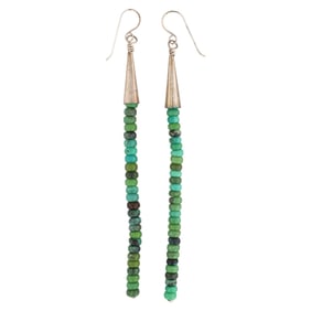 Corraine Smith Navajo Handmade Sterling Silver Turquoise Earrings