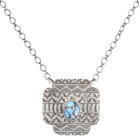 Tillie Jon Navajo Sterling Prince Turquoise Necklace