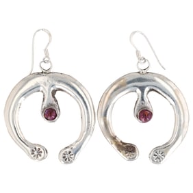 Tonya Yazzie Navajo Sterling Mojave Naja Earrings