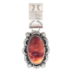 Wilson Dawes Navajo Sterling Spiny Oyster Pendant