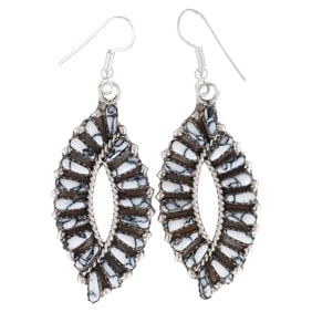 Tamara Benally Navajo Sterling White Buffalo Earrings