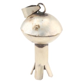 Monica Smith Navajo Sterling Squash Blossom Pendant