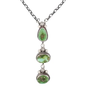 Eli Skeets Navajo Sterling Sonoran Gold Lariat Necklace