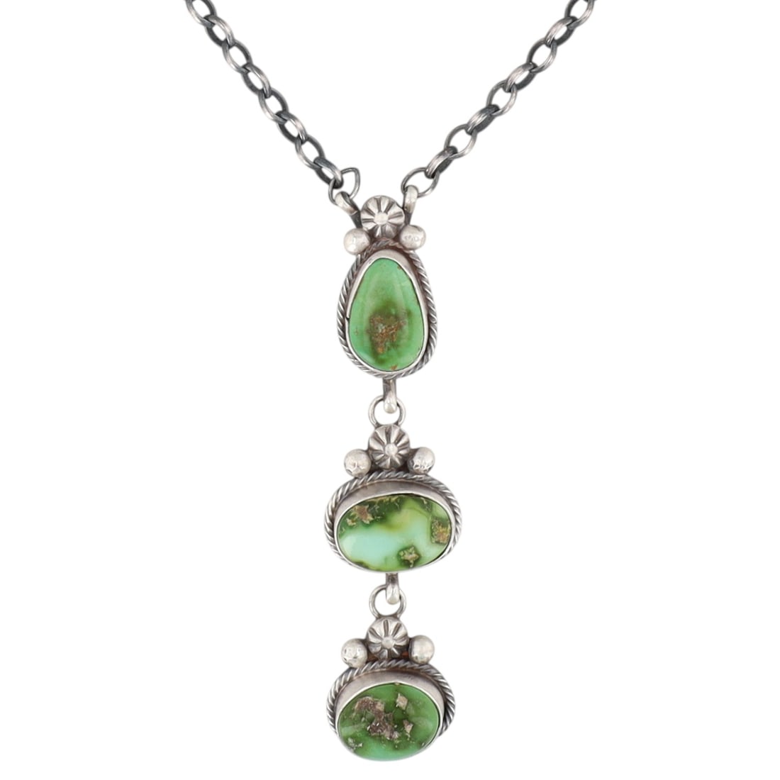 Eli Skeets Navajo Sterling Sonoran Gold Lariat Necklace (1 of 7)