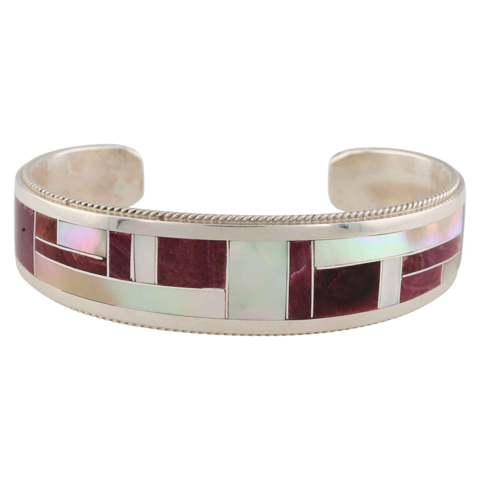 R&G Booqa Zuni Sterling Multi-Stone Inlay Cuff Bracelet (1 of 9)