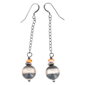 A Pair of Mason Lee Navajo Spiny Oyster Pearl Earrings