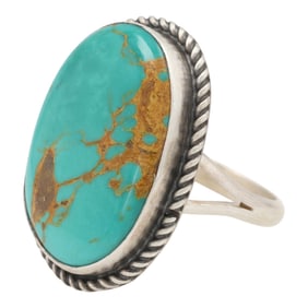 Donovan Nez Navajo Sterling Turquoise Ring