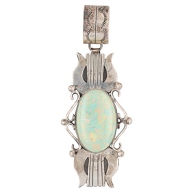 Betta Lee Navajo Sterling Opal Pendant