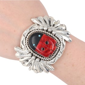 Joelias Draper Navajo Sterling Ladybug Cuff Bracelet