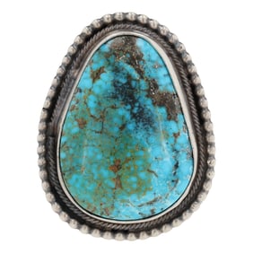 Tillie Jon Navajo Sterling Sonoran Gold Turquoise Ring