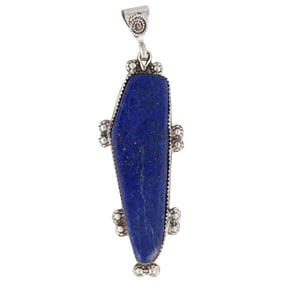 Maxx Laate Zuni Sterling Lapis Pendant