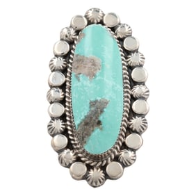 Navajo Bernita Begay Sterling Silver Turquoise Ring