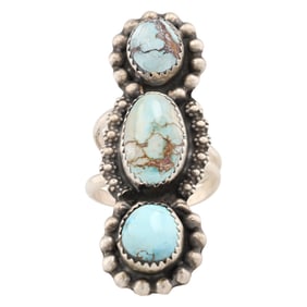 Donovan Nez Navajo Sterling Golden Hills Adjustable Ring