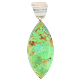Larry Castillo Navajo Sterling Gaspeite Pendant