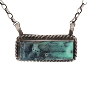 Augustine Largo Navajo Sterling Variscite Necklace
