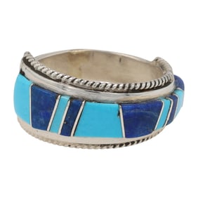 Deirdre Luna Panteah Zuni Sterling Inlay Ring