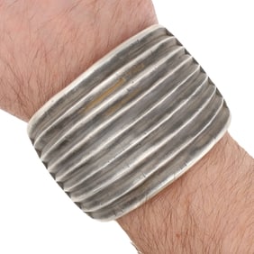 Emerson Bill Navajo Sterling Wide Cuff Bracelet
