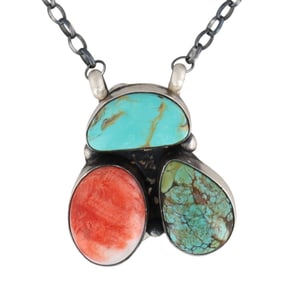 Donovan Skeets Navajo Sterling Multi-Stone Necklace