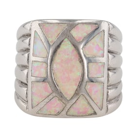Southwestern Inspired Sterling Opal Ring