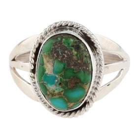 Alice Sanders Navajo Sterling Sonoran Gold Ring