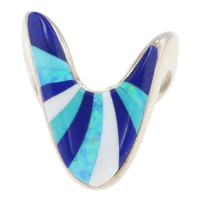 Calvin Begay Navajo Sterling Multi-Stone Inlay Ring