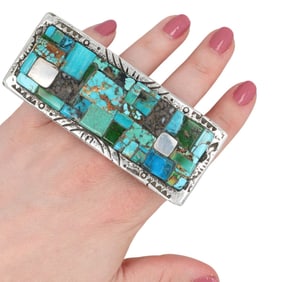 Chad Teller Navajo "The Debt Collector" Two-Finger Ring