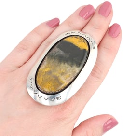 Lyanne Goodluck Navajo Sterling Bumblebee Ring