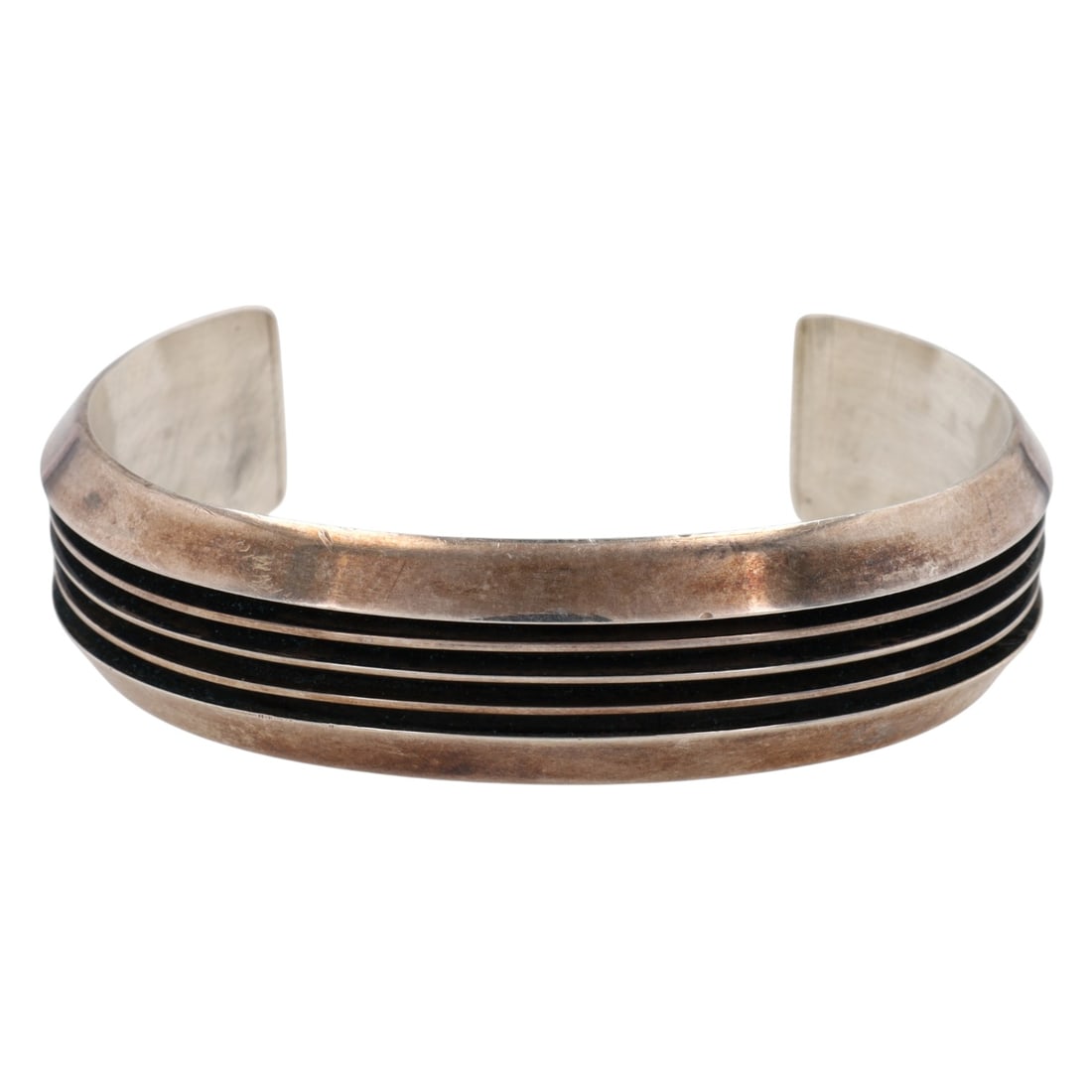 Tom Hawk Navajo Sterling Channel Cuff Bracelet (1 of 7)