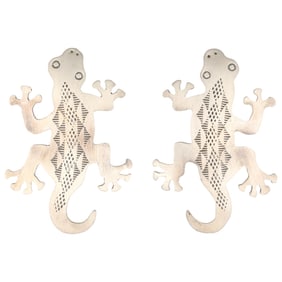 Melvin Francis Navajo Sterling Gecko Earrings