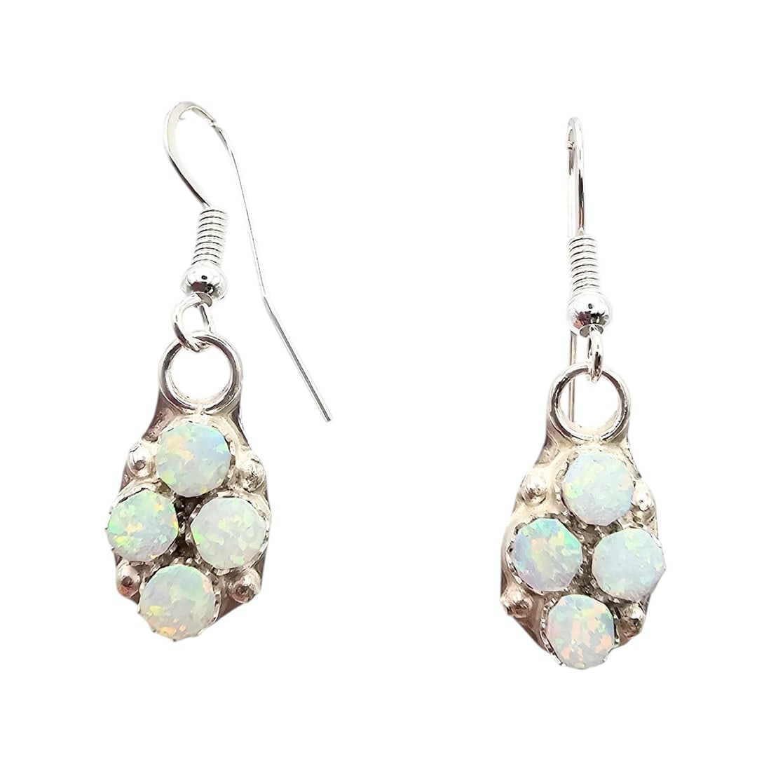 Swain Charley Zuni Sterling Opal Earrings (1 of 4)