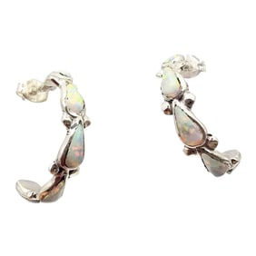 Bryce Vacit Zuni Sterling Opal Earrings
