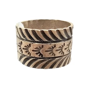 Rick Enriquez Navajo Sterling Ring Sz 8