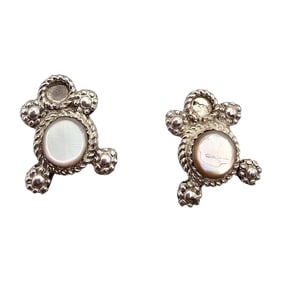 Janette Yatsa Zuni Sterling Shell Earrings