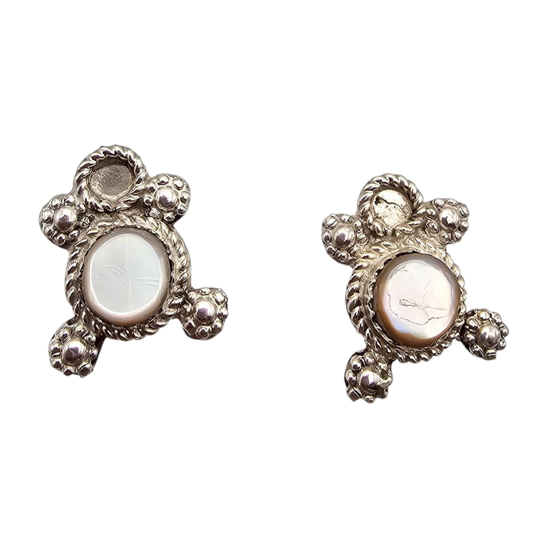 Janette Yatsa Zuni Sterling Shell Earrings (1 of 4)