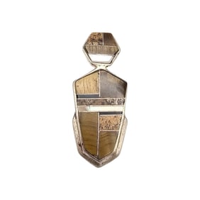 Wilson Dawes Navajo Sterling Earthtone Pendant