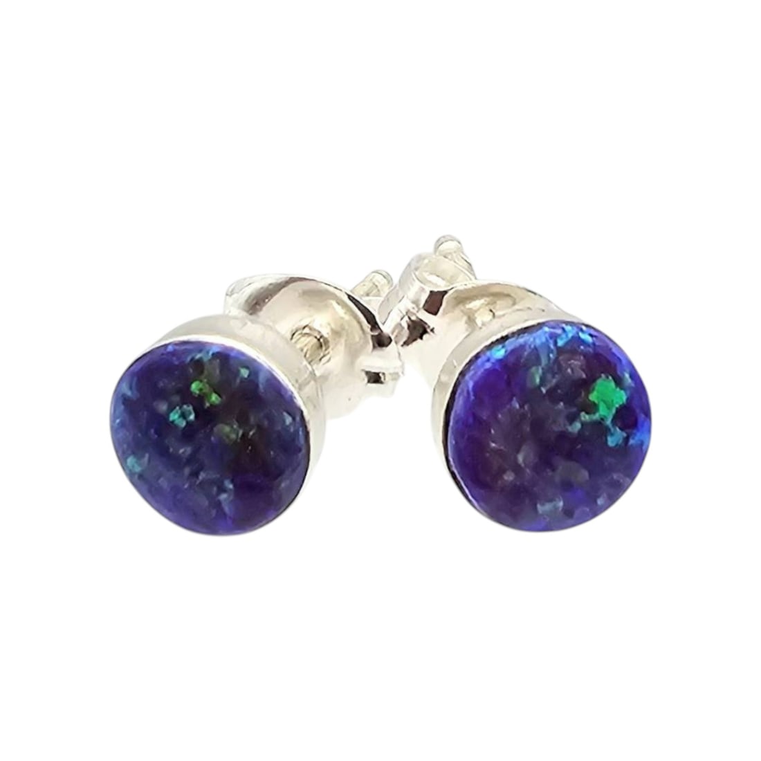 Mary Ann Neha Zuni Sterling Opal Stud Earrings (1 of 4)