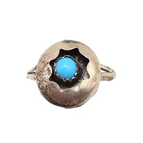 Sterling Kingman Turquoise Ring by Janice Spencer Sz 9
