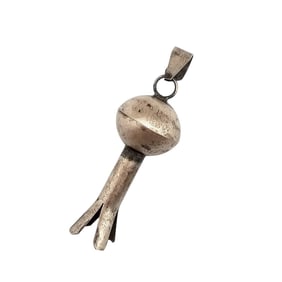 Monica Smith Navajo Sterling Squash Blossom Pendant