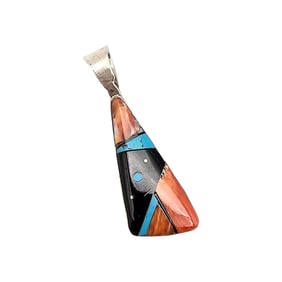 Germaine Smith Navajo Sterling Multi-Stone Pendant