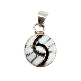 Amy Locasoino Zuni Sterling Opal Pendant