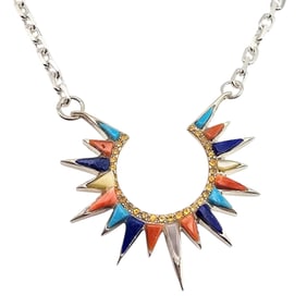 Valerie Yazzie Navajo Sterling Multi-Stone Necklace
